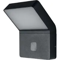 Osram Lámpara de pared LED ENDURA, luz blanca cálida de 3000 K, para exteriores, 12W, con sensor de movimiento oculto, IP44, 750 lúmenes, aluminio fundido, color gris oscuro