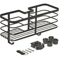 Metaltex 401102000 Cesta de almacenamiento "Origin Lava" para barra de ducha, TouchTherm, mate / Estante para ducha