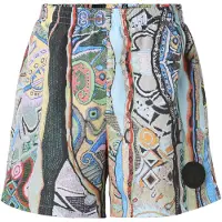 Carlo colucci Bermudas 'Fin' azul claro / gris / verde claro / negro