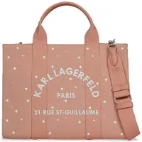 Karl Lagerfeld Bolso de mano 'Rue St-Guillaume' rosa pastel / blanco