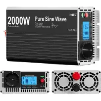 OEM Inversor, onda sinusoidal pura, pantalla LCD, control remoto, 2000W, 24V, 220-230V, 50Hz