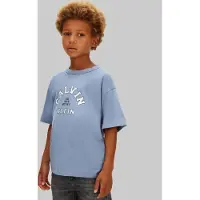 Calvin Klein Boys Varsity Graphic T-shirt Satin Blue Talla: 16 | Camisetas Outlet | Unisex | Azul