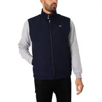 Gant para hombre. 7006341 Chaleco Windcheater acolchado marino (S), Casual, Poliéster, Sin mangas / Tirantes, outlet 2026.
