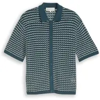 Tom Tailor DENIM Cárdigan petróleo / blanco