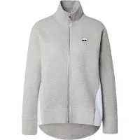 Karl Lagerfeld Ikon Fabric Mix Zip Up Light Grey Melange Talla: S | Manga Larga Outlet | Mujer | Gris