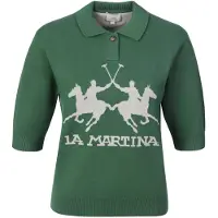 La Martina Camiseta ' WCS003 ' gris / verde oscuro