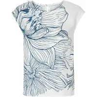 TATUUM Blusa 'Tossa' azul / azul oscuro / blanco