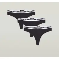 G-Star Underwear Rhodonite 3 Pack Brazilian Briefs Black Talla: XS | Calzoncillos Outlet | Mujer | Negro