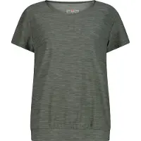 CMP - Women's T-Shirt Round Neck - Camiseta funcional size 48, oliva/gris