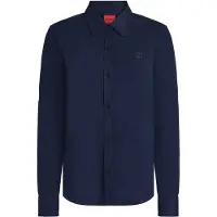HUGO para mujer. 50552832 Camisa The Essential marino (40), Azul, Casual, Algodón, Manga larga, outlet 2026.