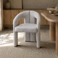 Zesso Silla de comedor Milton & Oldbrook, modelo Namur, color beige