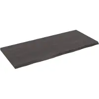 Syfax Encimera de baño madera tratada marrón oscuro 140x60x(2-4) cm