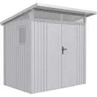 G21 Caseta de jardín Madison 427 - 225 x 190 cm, color plateado (metal)