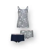 Vingino Girls G-so26-5 Stripe Singlet Set Underwear Set Dark Blue Talla: XXS | Ropa Interior Outlet | Unisex | Azul