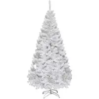 Costway , árbol de Navidad artificial de 210 cm con 950 puntas, agujas de PVC y base de metal. Árbol de pino, árbol de Navidad ideal para hogares, oficinas y tiendas, color blanco