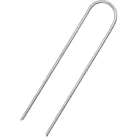 Syfax Clavijas de tierra forma U 50 uds acero galvanizado 15x3,5 cm
