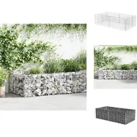vidaXL Maceta de piedra, cesta para plantas, 180x90x50 cm - Paneles de valla