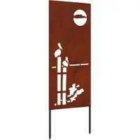 Syfax Pantalla de Privacidad para Jardín Calado Oxidado 50 x 140 cm