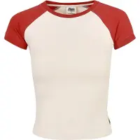 Urban Classics Camiseta crema / rojo