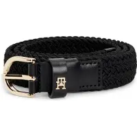 Tommy Hilfiger Cinturón 'Essential TH Monogram Braided Elastic' negro
