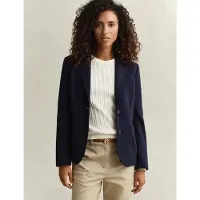 Gant para mujer. 4770330 Americana Slim Fit de piqué marino (40), Casual, Algodón, Clásico, outlet 2026.