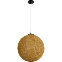 KOBI Lámpara colgante ROVNO, pantalla de ratán, 40 cm, 1xE27, diseño decorativo trenzado