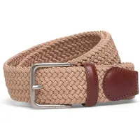 Gant para hombre. 9940193 Cinturón elástico trenzado marrón claro (100/40), Beige, Casual, Clásico, Poliéster, outlet 2026.