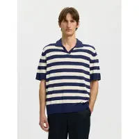 Selected Camiseta navy / blanco