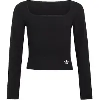 Adidas Originals adidasCAMISETA DE MANGA LARGA SLIM FRONT SQUARE COLLAR 140 Black Niño