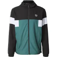 Sergio Tacchini Chaqueta de chándal petróleo / negro / blanco