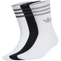 Adidas adidasCALCETINES CLÁSICOS 3-STRIPES GLITTER 3 PARES 40-42 White / Silver Metallic / Black Unisex