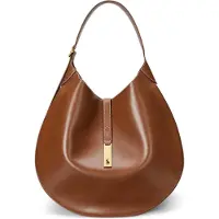 Ralph Lauren Polo ID Bolsa de hombro Piel natural 44 cm marrón