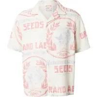 Abercrombie & Fitch Camisa azul paloma / rojo moteado / offwhite