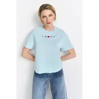 Rich & royal Organic Contemporary Shirt Light Aqua Talla: XS | Camisetas de Seda Outlet | Mujer | Cian