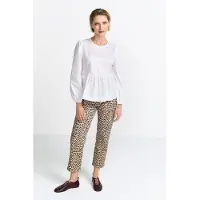 Rich & royal Cotton Blouse With Peplum Sustainable White Talla: 34 | Manga Larga Outlet | Mujer | Blanco