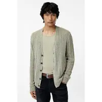John Varvatos Kliment Linen Cardi W Woven Back Panel Sage Brush Talla: M | Cárdigan Outlet | Hombre | Blanco