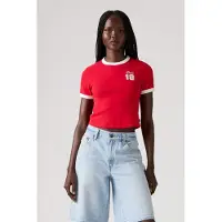 Levi's Graphic Mini Ringer Tee Talla: XS | Camisetas de Seda Outlet | Mujer