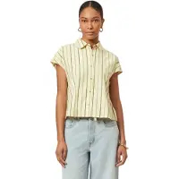 Scotch & Soda Dolman Sleeve Shirt Chino Green Multi Pinstripe Talla: XS | Camisas Outlet | Mujer | Verde