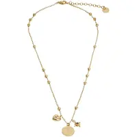 Liu Jo Collana elegante placcata in oro con pendenti Icones LJ3160