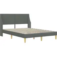 vidaXL Estructura de cama con colchón y cabecero, fabricada en poliéster ()