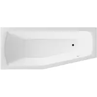 Hak Handelsagentur Koch Bañera Aqualine OPAVA, 170x70x44 cm, color blanco, lado izquierdo