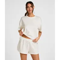 Hunkemoller Pijama de pantalón corto gris claro / blanco