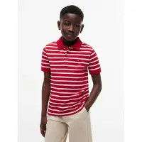Tommy Hilfiger Camiseta 'Essential Regular Fit Flag Embroidery' rojo vivo / blanco