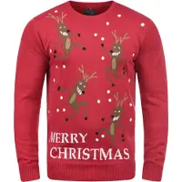 Blend Jersey 'Rudolph' marrón / rojo / blanco