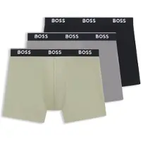 BOSS para hombre. 50554694 Set 3 Bóxers Power verde, gris, negro (M), Homewear, Multicolor, Algodón, outlet 2026.