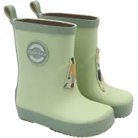 Mikk-Line - Kid's Wellies 3D Patch Barefoot - Botas de agua size 35, oliva/verde