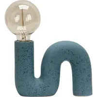 Luxus Europe - Lámpara de mesa Berlin azul - Lámpara de mesa de diseño cerámico para interiores