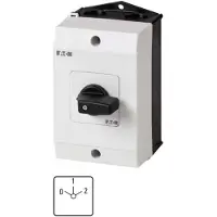 Eaton T0-3-8451/I1 - Interruptor de palanca - 3P - Plástico - Negro - Blanco - IP65 - 80 mm