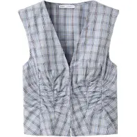 Mango Blusa 'Cumin' beige claro / azul / azul claro / marrón