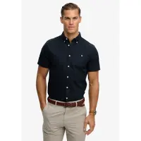 Superdry para hombre. M4011101A Camisa Preppy Oxford marino (XXL), Casual, Algodón, Clásico, Manga corta, outlet 2026.